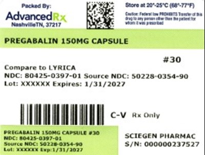 Pregabalin 150mg #30 (Pregabalin 150mg 80425 0397 01)